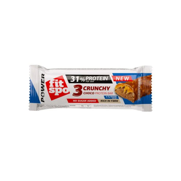 FitSpo POWER Barrita proteica 31% proteína, TRIPLE CHOCOLATE CRUJIENTE, 12x50g