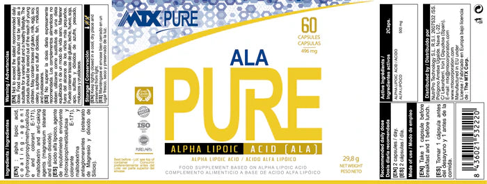 ALA PURE ™ Ácido Alfa Lipoico [60cap] - Iron Shark