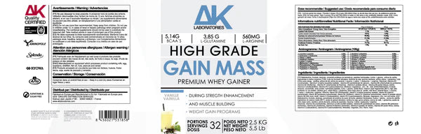 GAIN MASS AK ™ [2,5 - 3.8 KG]