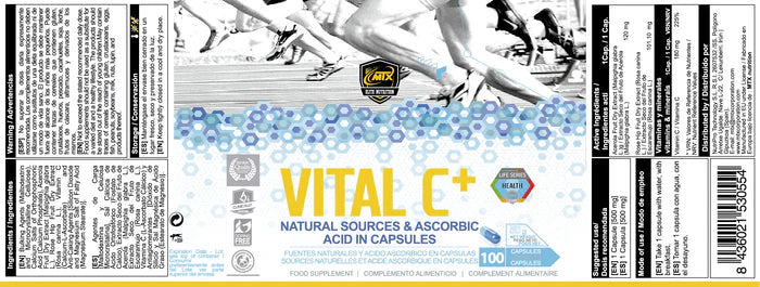 VitalC Plus - [SUPER VIT-C] 100 Cap/500MG* - Iron Shark