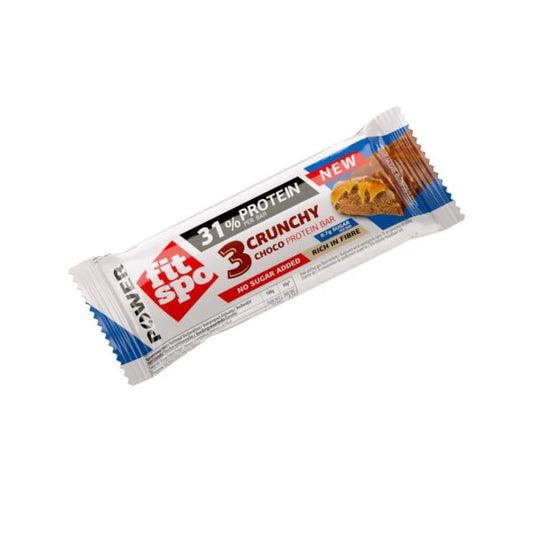 FitSpo POWER Barrita proteica 31% proteína, TRIPLE CHOCOLATE CRUJIENTE, 12x50g